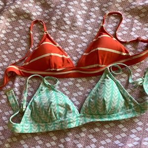 Lot of 2 J. Crew bikini swimsuits tops XS